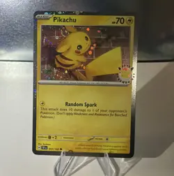 🌀Pikachu 051/162 2026 Pokemon Day Stamped Promo 30th Anniversary TCG swirl🌀 - Image 1