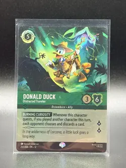 Disney Lorcana Wilds Unknown Epic Donald Duck Distracted Traveler 212/204 - Image 2