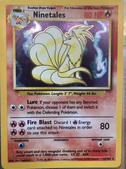 Ninetales Base Set Holo Pokemon Card Jungle Fossil - Image 1