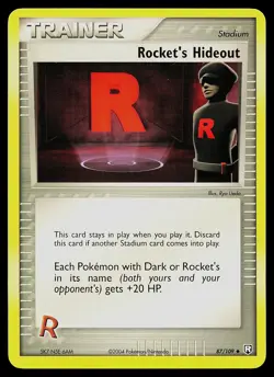 Pokemon Card - Rocket's Hideout Team Rocket Returns 87/109 Uncommon - Image 1