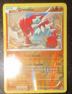 Pokemon Groudon Reverse Holo Card 84/160* English 2015 TCG - Image 1
