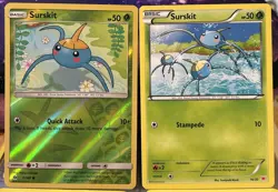 Pokemon Surskit 7/149 Sun & Moon 16/30 Ancient Origins Foil Regular Card Lot 2 - Image 1