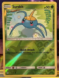Pokemon Surskit 7/149 Sun & Moon 16/30 Ancient Origins Foil Regular Card Lot 2 - Image 3