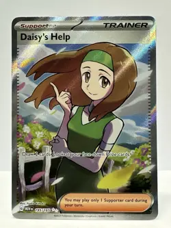 Pokemon TCG Daisy's Help Scarlet & Violet Trainer Holo Ultra Rare Card 195/165 - Image 1