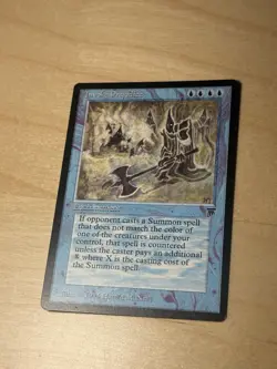 MTG Invoke “Prejudice” Legends English Rare LP Lightly Played. Blue Card - Image 1