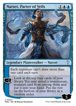 ~ Narset, Parter of Veils (White Border) ~ NM ~ Mystery Booster 2 ~ MTG ~ - Image 1