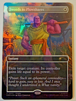 THANOS Magic The Gathering Promo Holo 0001 PSA Magazine Swords to Plowshares - Image 1