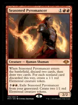 MTG Seasoned Pyromancer LP Light Play Modern Horizons [43] - Image 1