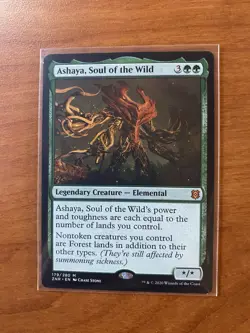 Magic: The Gathering Ashaya Soul of the Wild Mythic Green Zendikar Rising 179 - Image 1
