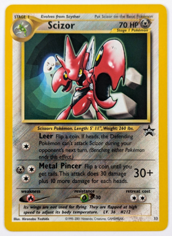 Pokemon Scizor #33 Black Star League Promo 2001 WOTC NM NP - Image 1