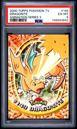 2000 Topps Pokemon Series 3 Dragonite Dragonair Dratini SEQUENTIAL PSA 6, PSA 9 - Image 1