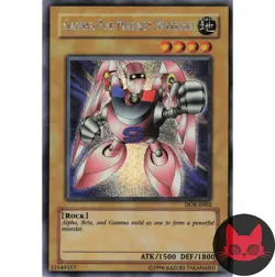 Yugioh Gamma The Magnet Warrior DOR-E003 Prismatic Secret Rare NM - Image 1