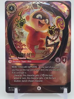 Disney Lorcana Jack-Jack Parr Incredible Potential Enchanted 232/204 - Image 1