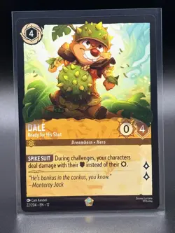 Disney Lorcana Wilds Unknown - "DALE" Ready for His Shot Legendary #22/204 - Image 5