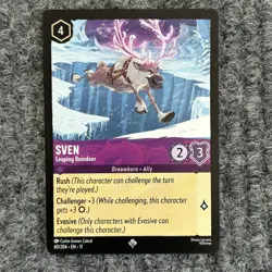 Disney Lorcana Winterspell Sven Leaping Reindeer 60/204 Super Rare NM - Image 1