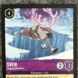 Disney Lorcana Winterspell Sven Leaping Reindeer 60/204 Super Rare NM - Image 3