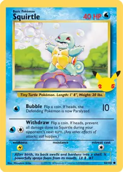 Squirtle 63/102 Pokemon Jumbo Oversized Card - LP - Image 1