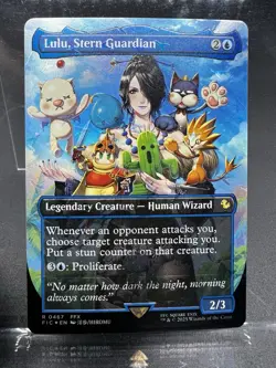 Lulu, Stern Guardian (Borderless) (Chocobo Track Foil) -Foil Near Mint MTG - Image 1