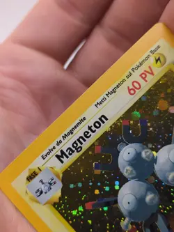 Magneton 9/102 French Base Set Holo Pokemon Card Rare Lightly Played 1st Edition - Image 3