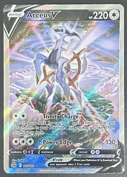 Pokemon Arceus V Full Art Ultra Rare Holo 166/172 Brilliant Stars Card - Image 1