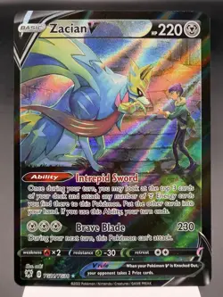 Zacian V TG21/TG30 - Full Art Holo - Astral Radiance Pokemon Card NM - Image 1