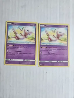 Pokemon TCG Unbroken Bonds Mew 76/214 Basic Regular Lot 2 Cards English 2019 - Image 1