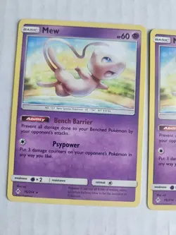 Pokemon TCG Unbroken Bonds Mew 76/214 Basic Regular Lot 2 Cards English 2019 - Image 2