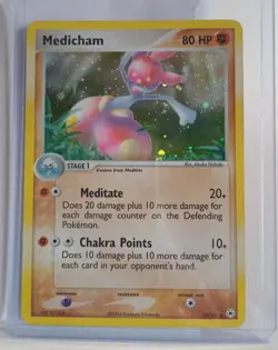 Pokemon Collectible Cards, Medicham HOLO, 10/101, Hidden Legends, 2004 - Image 1
