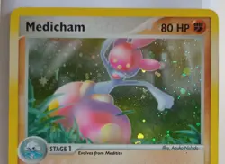 Pokemon Collectible Cards, Medicham HOLO, 10/101, Hidden Legends, 2004 - Image 3