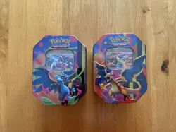 Pokemon TCG Mega Charizard X And Y ex Tins Sealed Cards - Image 1