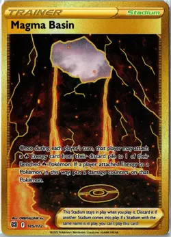 Pokemon Card - Magma Basin 185/172 Brilliant Stars Secret Rare Near Mint - Image 1