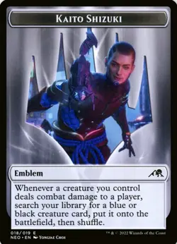 X 1 Kaito Shizuki Emblem NM-M NEO 018 MTG Magic The Gathering - Image 1