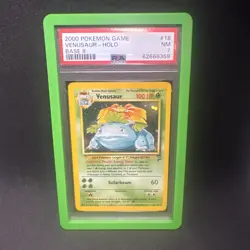 2000 Pokemon Base Set 2 - Venusaur Holo #18 - PSA 7 NM - COMES WITH GUARD - Image 1