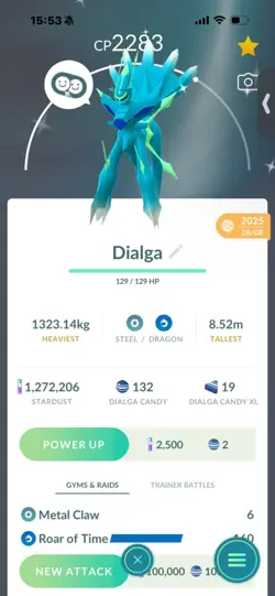 Pokemon Go (Stage 50 ) Shiny Diagla (Roar of Time ) & Palkia ( 38 Legendarys) - Image 2