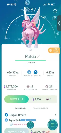 Pokemon Go (Stage 50 ) Shiny Diagla (Roar of Time ) & Palkia ( 38 Legendarys) - Image 4