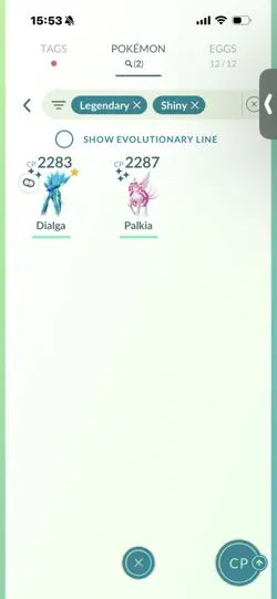 Pokemon Go (Stage 50 ) Shiny Diagla (Roar of Time ) & Palkia ( 38 Legendarys) - Image 5