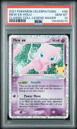 2021 POKEMON CELEBRATIONS CLASSIC COLL #88 MEW EX-HOLO PSA 10 - Image 1