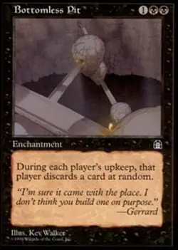 1x Bottomless Pit Moderate Play, English Stronghold MTG Magic - Image 1