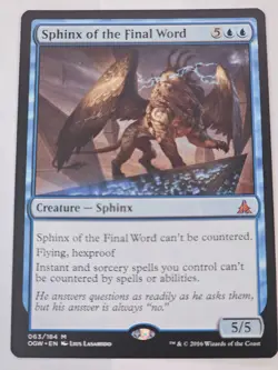 MTG - Sphinx of the Final Word - Oath of the Gatewatch - Image 1