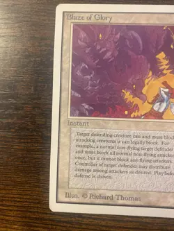 MTG magic cards 1x Blaze of Glory Unlimited Moderate Play, English - Image 2