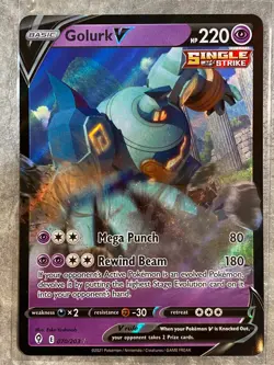 Golurk V 070/203 Pokemon TCG Rare Evolving Skies Holo Rare (Near Mint) NM 2 - Image 1