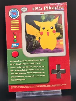 Pokemon Topps - TV2 #25 Pikachu Foil - Series 1 Blue Label - Image 2