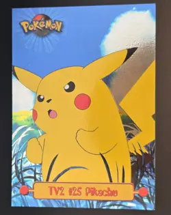 Pokemon Topps - TV2 #25 Pikachu Foil - Series 1 Blue Label - Image 4