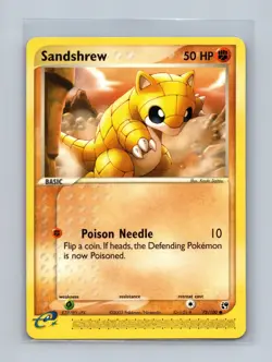 Sandshrew 75/100 Common Sandstorm Pokemon Lightly Played - Image 1