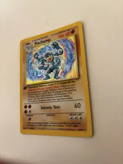 Pokemon TCG Machamp Holo Rare 1st Edition Base Set 8/102 - Image 1