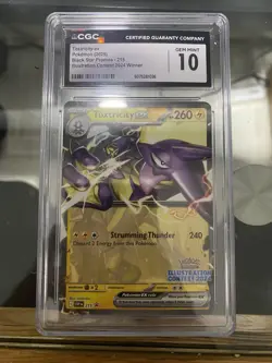 Pokemon CGC 10 GEM MINT Toxtricity ex Illustration Contest 2024 Black Star Promo - Image 1