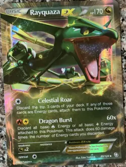 Rayquaza EX 85/124 Dragons Exalted Holo Ultra Rare English 2012 170 HP - Image 1