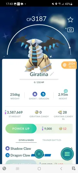 Pokemon Go Legendary Shiny Giratina (High Cp ) - Image 1