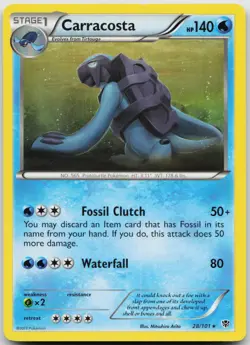 LP Carracosta 28/101 Rare Plasma Blast Pokemon - Image 1