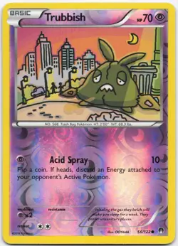 Trubbish 56/122 Common BREAKpoint Pokemon Reverse Holo Lightly Played - Image 1